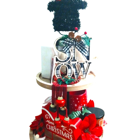 NEW Christmas Penguin Tiered Tray W/ Rae Dunn mug - Picture 12 of 15